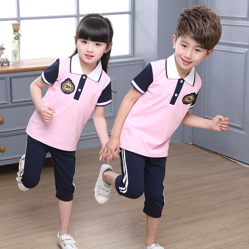 Kids Kindergarten Uniform Children Summer School Wear British College