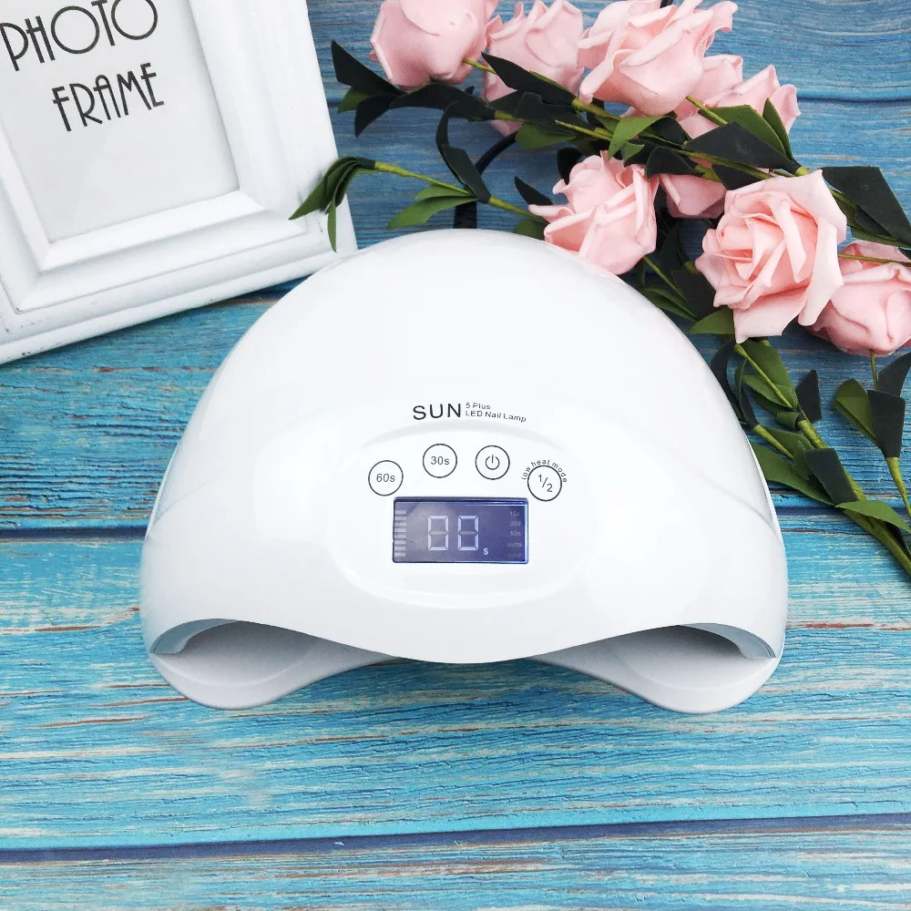 SUN5 Plus 80W/48W UV Lamp LED Nail Lamp Manicure Nail Dryer For All Gels Polish Sun Light Infrared Sensing 30/60/99s Timer