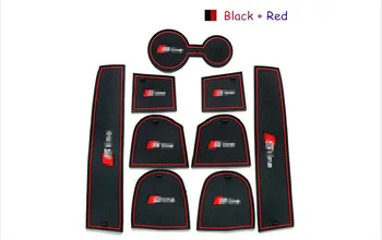 

For Audi Q5 Gate Slot Pad Rubber Car-Cup Mat/Pad Non-Slip Mat Car Accessories LHD Free Shipping 3Colors 9PCS