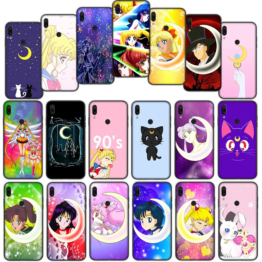 

Japanese Anime Kawaii Sailor Moon Soft Cover Case for Xiaomi Redmi Note 7 4 4X 6 Pro 5 Plus 5A 6A Go S2