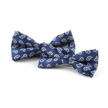 Регулируемый галстук-бабочка для папы и ребенка, комплект из 2 шт./компл., темно-синие галстуки-бабочки для мальчиков, темно-синие вечерние свадебные галстуки-бабочки для жениха, выпускного вечера, мужские галстуки-бабочки Пейсли Gravata