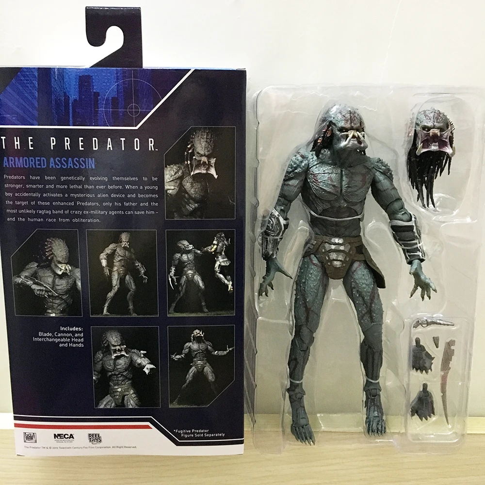 10 дюймов 25 см NECA Armored Assassin Predator Ultimate Predator Unmasked фигурка модель игрушки