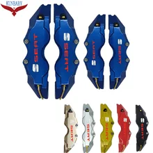 Kunbaby abs 플라스틱 자동 스타일 디스크 브레이크 캘리퍼스 커버 좌석 로고에 대한 좌석 로고 이비자 altea 코르도바 톨레도 자동차 스타일링(China)