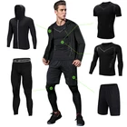 Men Gym Fitness Clothing Sportswear Workout Tights Compression Suits Mens Running Set Fitness Tight Outdoor Sport Jogging Suit