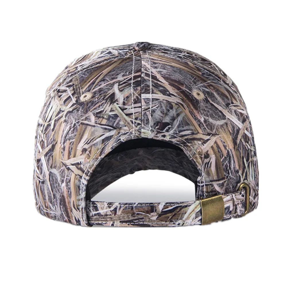 Outdoor Waterproof Bionic Camouflage Hunting Hat Sunshade Breathable Hiking Peaked Cap Cotton