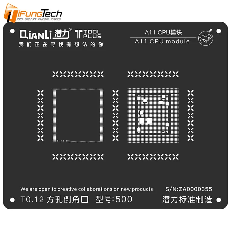 QIANLI TOOLPLUS для IPHONE A7/A8/A9/A10/A11 CPU модуль BGA реболлинг IBLACK STENCIL|Наборы ремонта мобильных