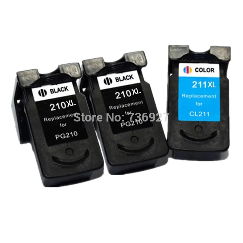 Чернильный картридж для принтера Canon PIXMA iP2702 MP240 MP250 MX320 MX330 MX340 2BK + 1C PG210 CL211 PG-210 CL-211 XL
