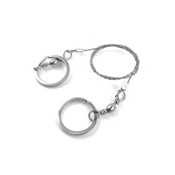 Edc emergency gear stainless steel wire saw outdoor practical camping hiking manual hand steel rope chain saw survival tools