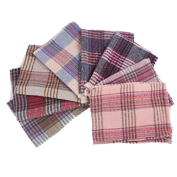 

Designer Brand Women Scarf Fashion Plaid Winter Scarves For Ladies Cashmere Shawl Wraps Warm Pashmina Wide Lattices Long Blanket
