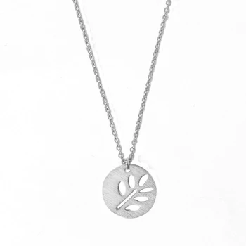 

Gold Stainless Steel Round Pendant Necklace for Women Simple Female Long Chain Coin Necklace Rose Flower Collier 2019 Wholesale
