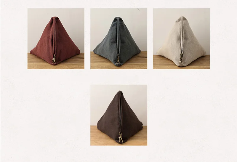 EUMOAN Пинцет сумка, художественный треугольник Ретро Холщовая Сумка, ручная женская сумка для отдыха
