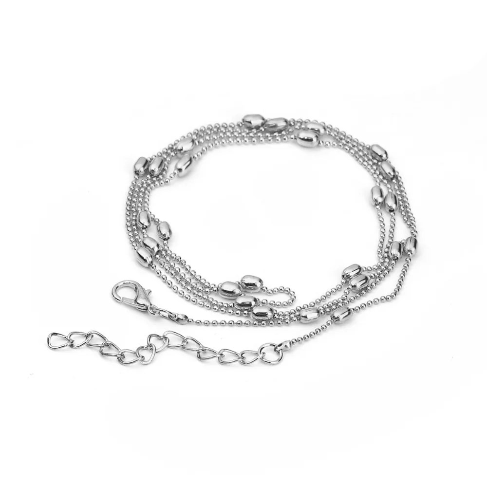 Женская цепочка для живота DoreenBeads золотистое/Серебристый Овальный Кулон