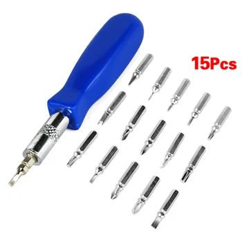 

LIXF HOT Pro 15 in 1 Mobile Phone Mini Screw Driver Repair Tool Blue New