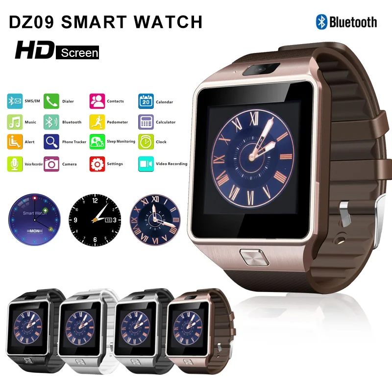 

GEJIAN 2018 Smart Watch Clock With Sim Card Slot Push Message Bluetooth Connectivity Android Phone Better Than DZ09 Smartwatch