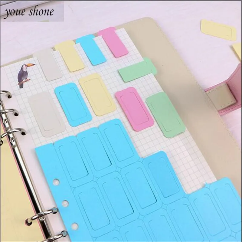 

5PCS/LOTS paper bookmark new solid color creative bookmark A5/A6 paper disposable Identification indicator YOUE SHONE