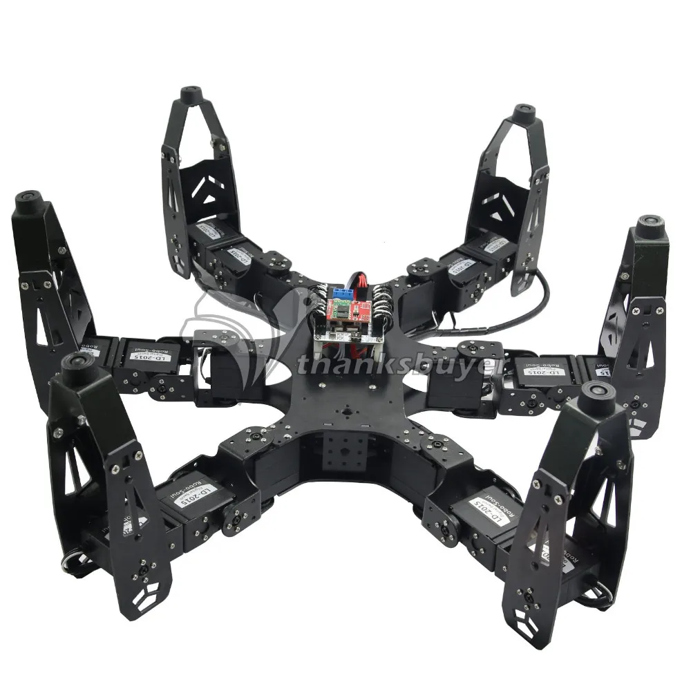 DIY 18DOF Robo-Soul CR-6 Hexapod Robtics шестиногий Паук Робот комплект с LDX-218 цифровой сервоприводы и контроллер