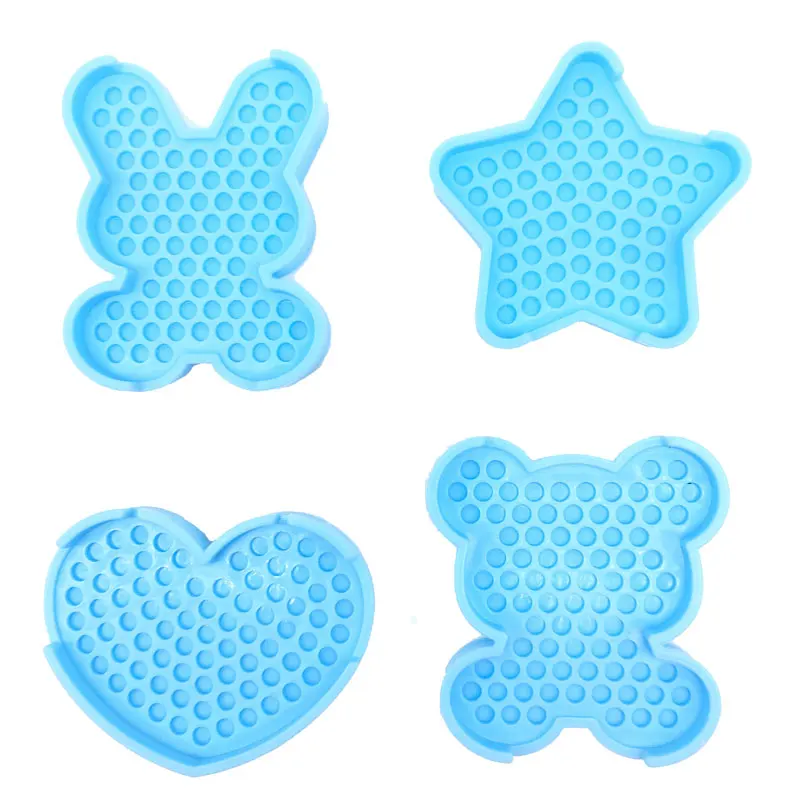 

4pcs/set Water Beads Pegboard Toys Sticky Hama Beads Template Set Fuse Beads jigsaw puzzle Water Beadbond Educational DIY toys