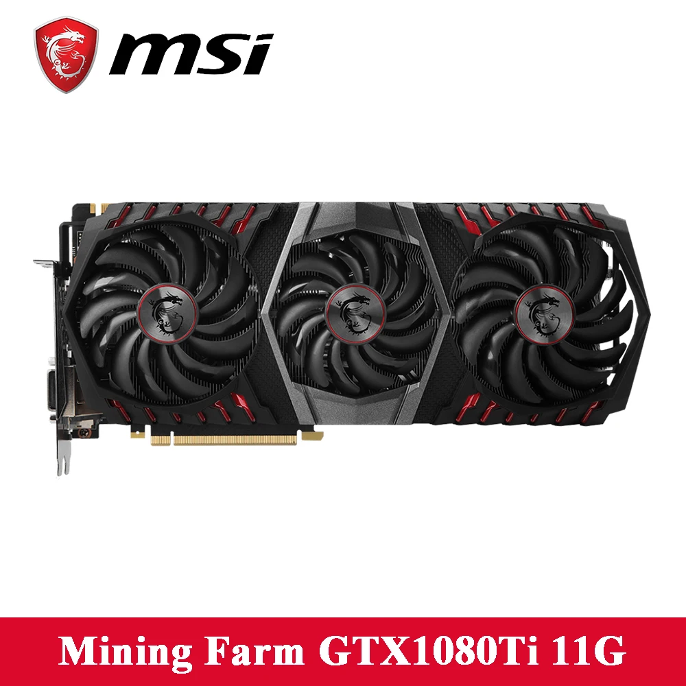 Видеокарта MSI GeForce GTX1080Ti Gaming X TRIO 11 ГБ 11016 бит GDDR5X 1480 МГц 1582-3 0 PCI Express X16 видеокарта для