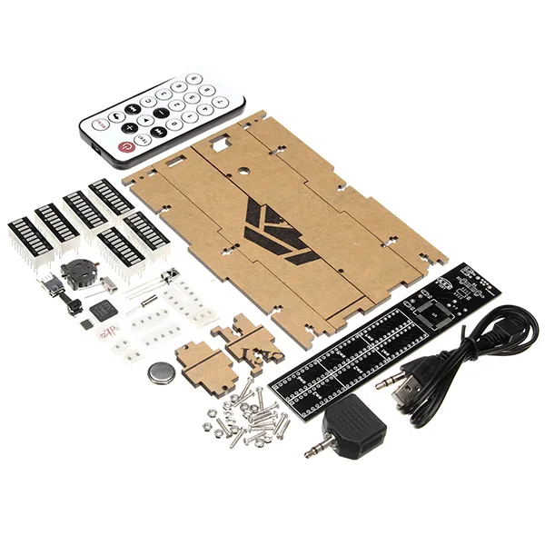 

Dual Channels 30 Segments Volume UV Table Remote Control DIY Electronic Clock Music Spectrum Kit