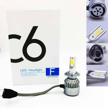 

2X FREE SHIPPING, CHEAPEST C6 H7 72W 7600LM AUTO BULB KIT LIGHTS , LED LAMP WHITE