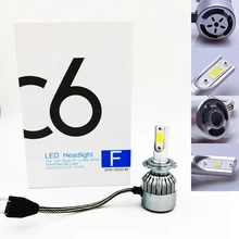 2X FREE SHIPPING CHEAPEST C6 H7 72W 7600LM AUTO BULB KIT LIGHTS LED font b LAMP