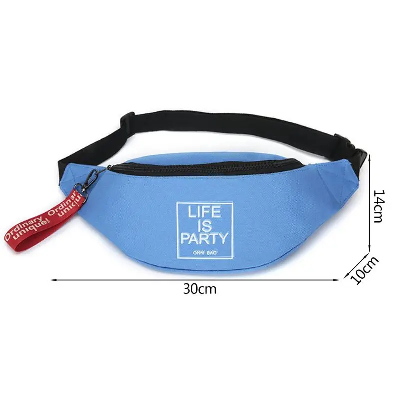 Мода 2019 г. талии Fanny Pack телефонные чехлы унисекс холст повседневное Хип бум молния поясная сумка-кошелек