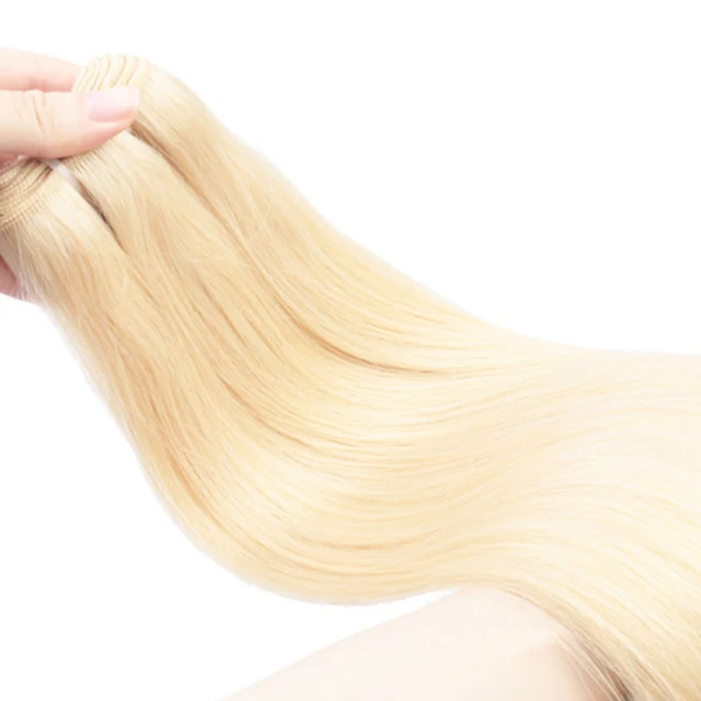 Ali Queen-extensiones de pelo de visón brasileño para mujer, mechones de cabello humano liso, sin procesar, de una sola pieza, 613 Rubio, 10A Ali Queen-extensiones de pelo de visón brasileño para mujer, mechones de cabello humano liso, sin procesar, de una sola pieza, 613 Rubio, 10A