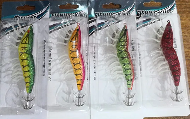 Дерево Креветки жесткий пластиковый кальмар приманки turluttes pour calamars 9 2 г см 20 1