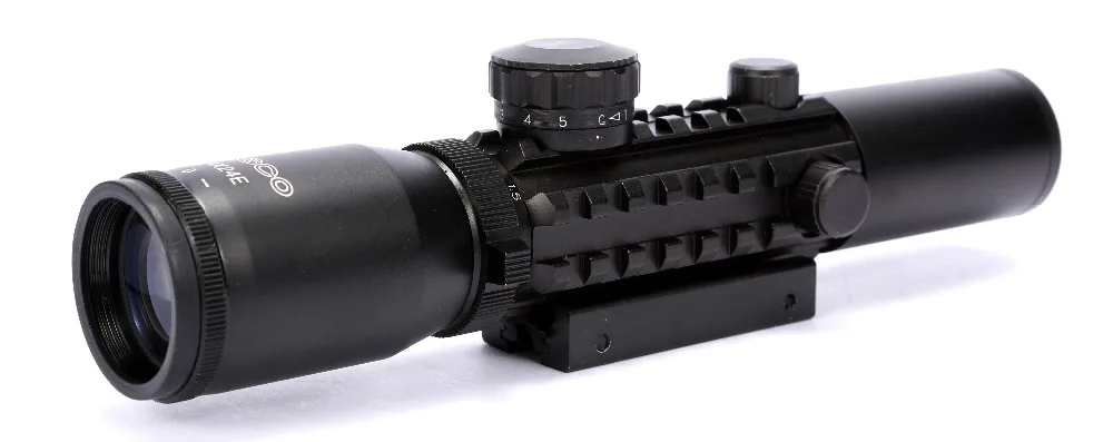 

1-4X24 E Rail Red Green Illuminated Tactical Optics Hunting Shooting Rifle Scope Telescopic Gunsight Riflescope
