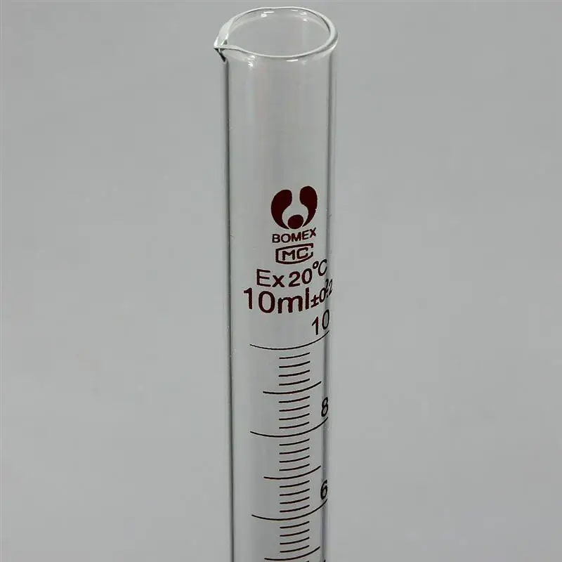 Высокое качество 10 мл Профессиональный Градуированный лабораторный стеклянный цилиндр измерительный цилиндр химический лабораторный носик измерения