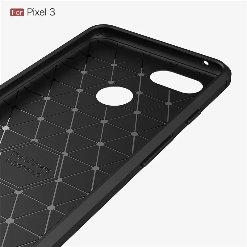 Чехол для телефона из углеродного волокна Google Pixel 3 чехол мягкого ТПУ защитная
