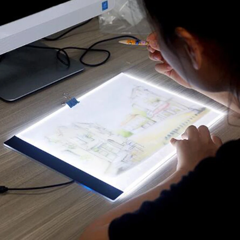 

new Digital Tablet A4 LED Artist Thin Art Stencil Drawing Board Light Box Tracing Table Pad diamond painting tool accessories