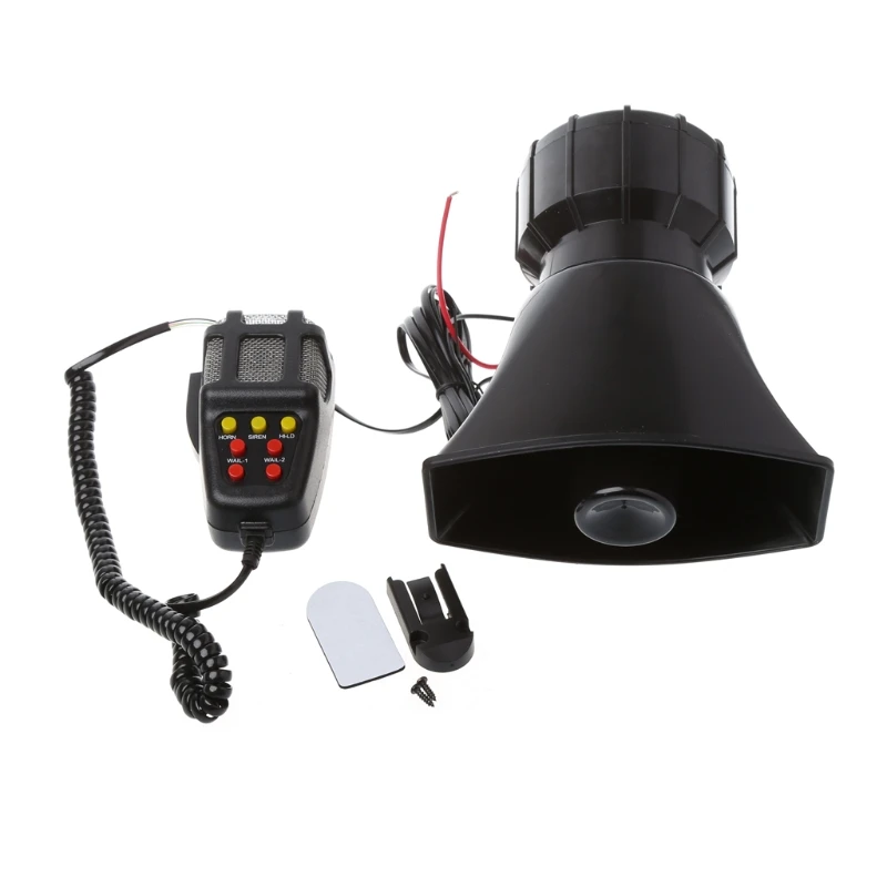 

100W 12V Car Truck Alarm Police Fire Loud Speaker PA Siren Air Horn Siren Sound Signal MIC System Kit