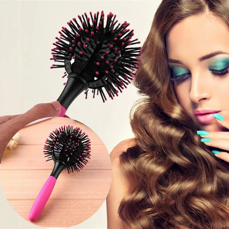 

Hair Brushes Comb Salon 3D Round 360 degree Ball Make up Styling Tools Magic Detangling Hairbrush Heat Resistant Hair Comb