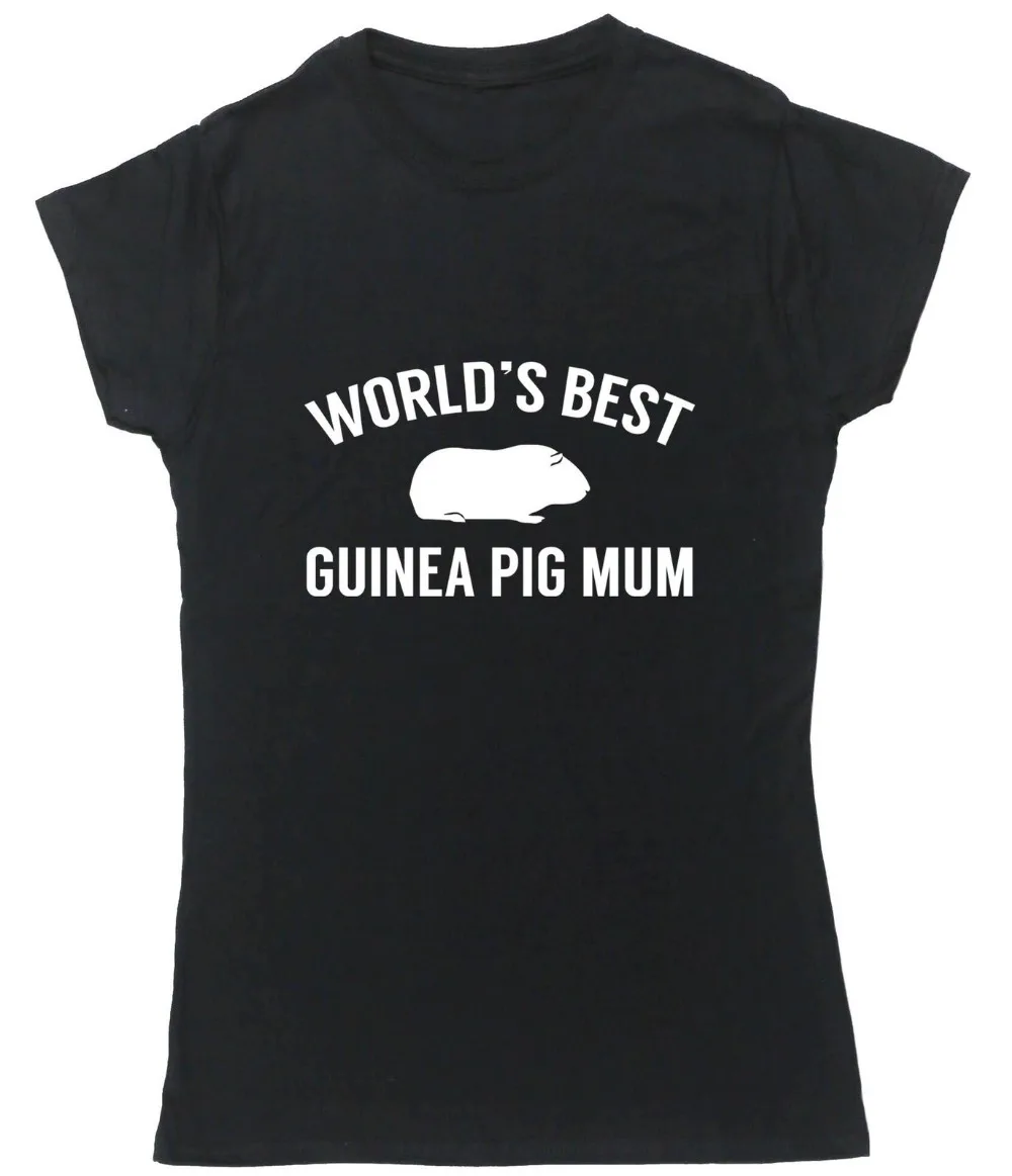 

Women Tops World's best guinea pig mum t-shirt Lady Tees Gifts