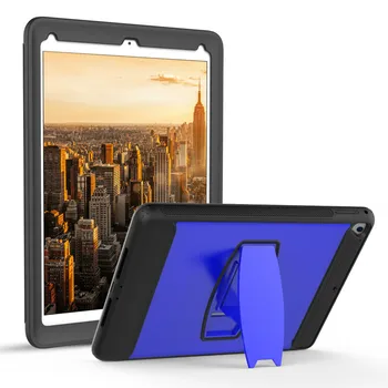 

Heavy Duty Silicone Hard kickstand Cover For iPad Mini 4 Shockproof Tablet Case Coque For iPad Mini 4 Built-in Screen Protector