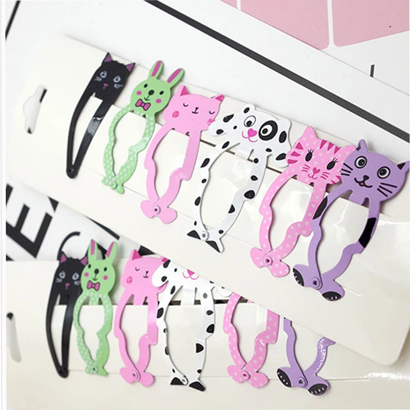 6 шт./Лот детские заколки для волос с мультяшными животными|women headwear|fashion hair cliphair clip