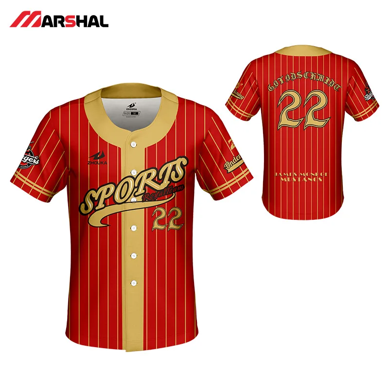 2019 new design mens baseball shirts  breathable baseball team shirt custom sublimation blank baseball jerseys