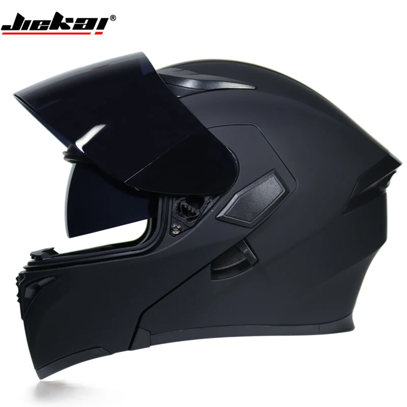 Горячая Распродажа JIEKAI откидной мотоциклетный шлем модульный мотоциклетный шлем с внутренним солнцезащитным козырьком защитные гоночные шлемы с двойными линзами - Цвет: b2