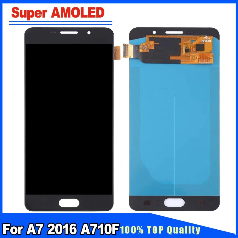 

Super AMOLED Quality HD For Samsung Galaxy A7 2016 A710 A710F A710M LCD Display+Touch Screen Digitizer Full Assembly