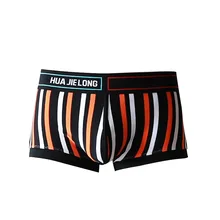 Брендовые мужские Полосатое нижнее белье сексуальные модные мужские боксеры повседневные боксерские шорты для геев нижнее белье пижамы мужские шорты размер XXL