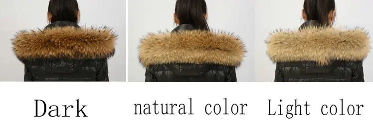 Зима натуральный меховой воротник натуральный мех енота шарф 70 см-80 см зима для женщин Горячая Распродажа