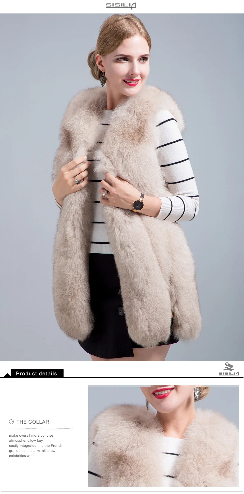 2018 настоящие леди меха лисы пальто с мехом Средний дизайн v-образным вырезом меха лисы жилет пальто Модная Высококачественная обувь меха
