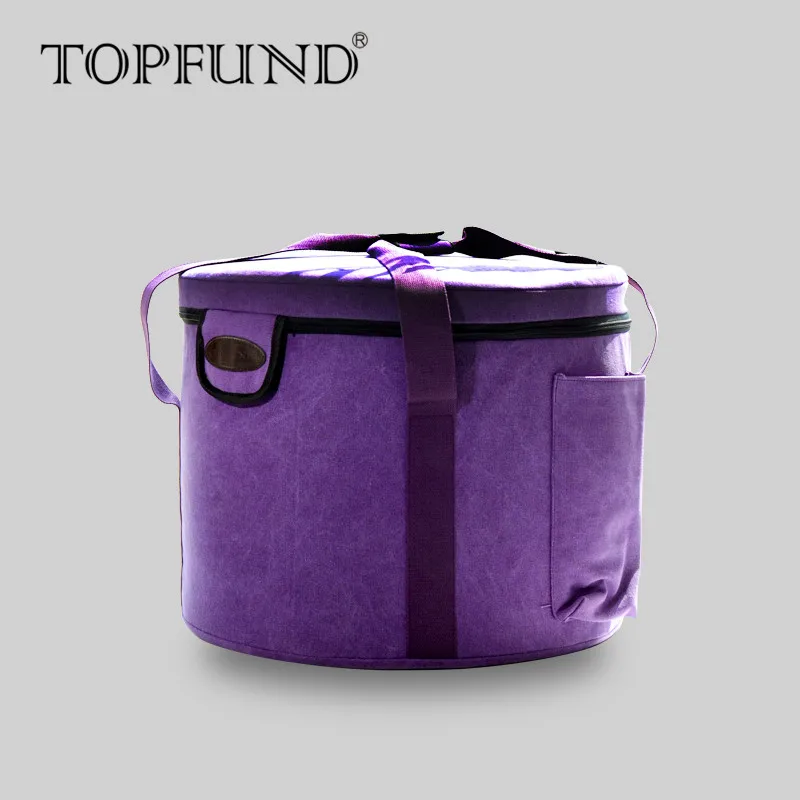 

TOPFUND 16" Crystal Singing Bowl Carrier - Heavy Duty Canvas - Purple Color