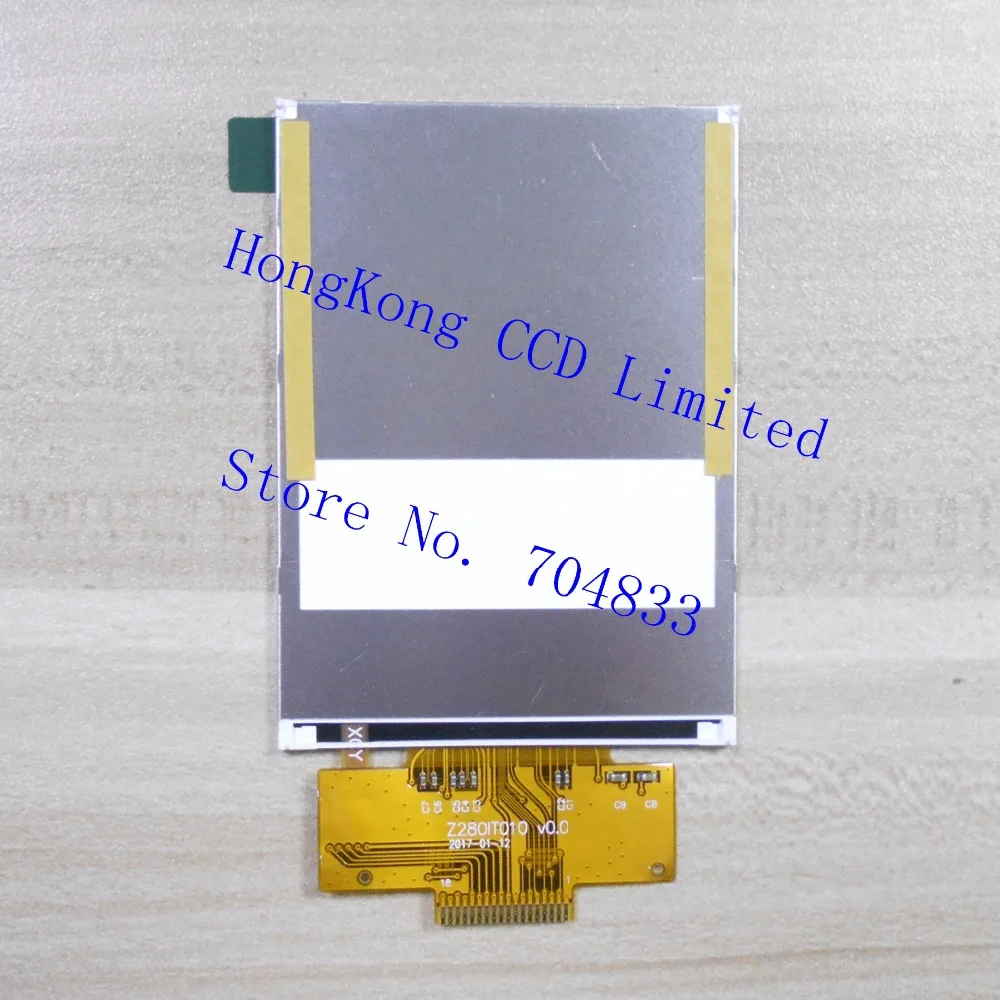 Z280IT010 2,8 дюймовый SPI серийный экран без касания/с сенсорным 18pin TFT цветной экран 240X320 ILI9341 4 IO порт может управляться