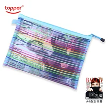 А4 А5 цветная Водонепроницаемая нейлоновая Прозрачная сетка zippe сумка папка для файлов канцелярские принадлежности Школьные принадлежности ПВХ сумка