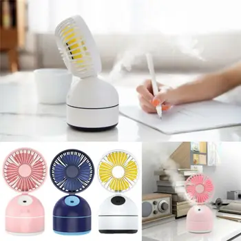 

Mini USB Fan Portable Desktop Cooling Desk Quiet Spray Fan Rechargeable Bedroom Air Humidifier Fan For Outdoor Home Office