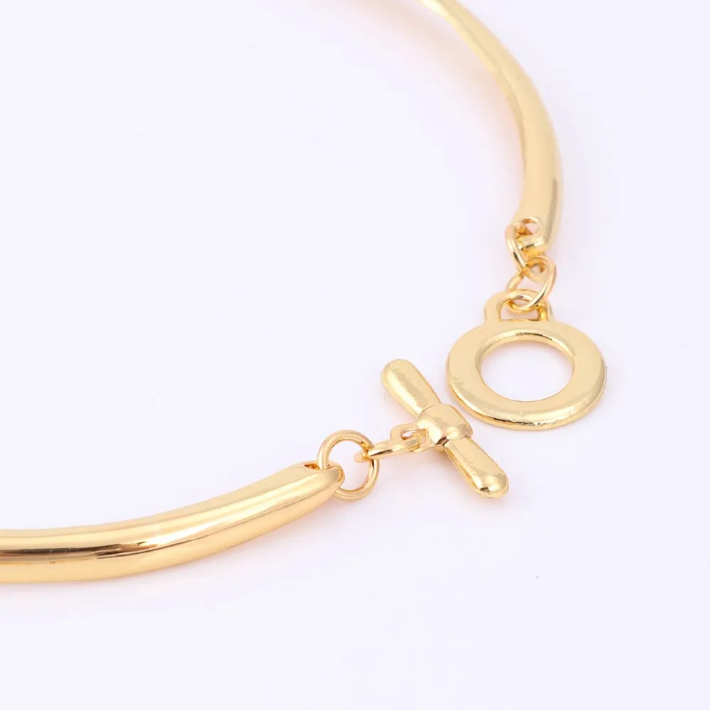 Модные Ювелирные наборы для женщин золотого цвета колье ожерелье серьги браслеты из колец свадебный набор вечерние аксессуары