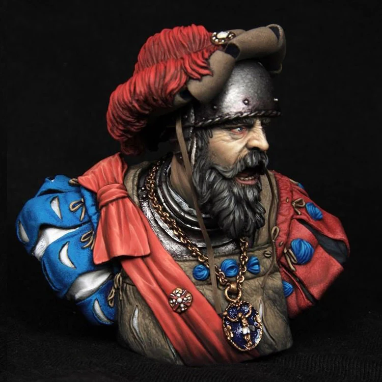 Фигура из смолы Capitano Lanzichenecco XVI xec грудь GK без покрытия цвета 1/9|figure bust|resin figurefigure resin