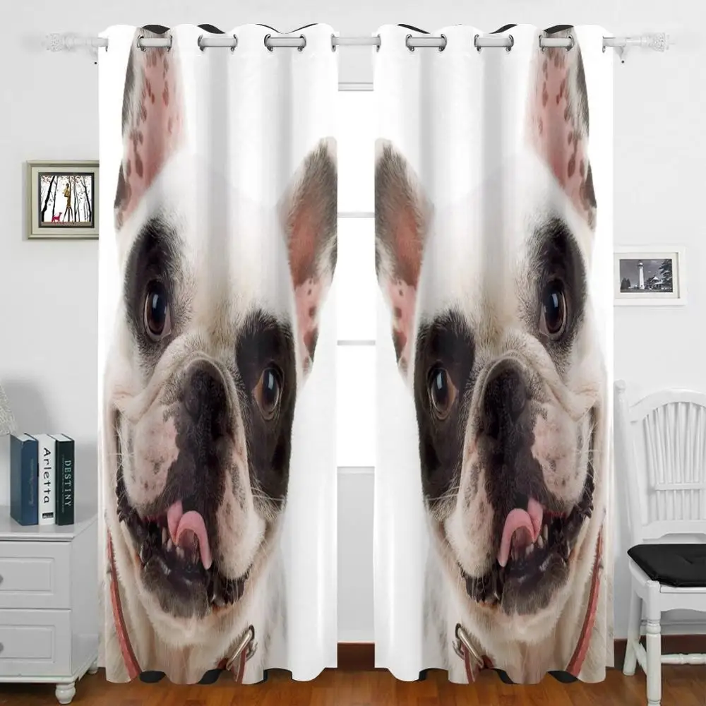Cat And Dog Curtains Drapes Panels Darkening Blackout Grommet Room
